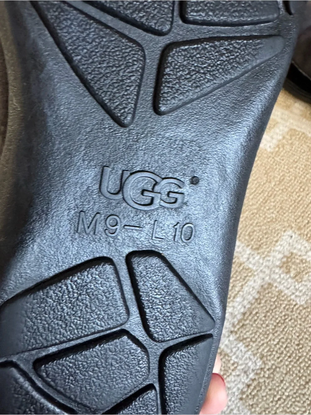 UGG Ultra Tall Revival Tasman Braid Suede Shearling Boots Black Size 10